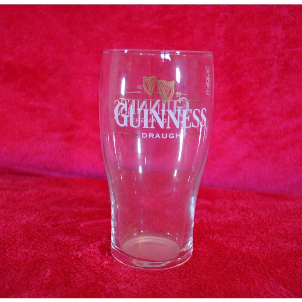 Guinness Draught 1 Pint Beer Glass Harp Design